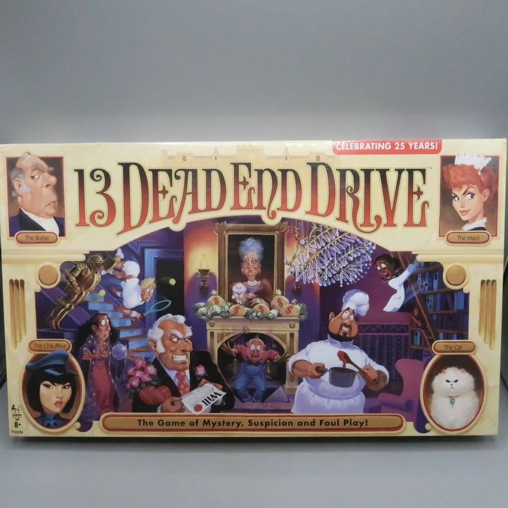 13 Dead End Drive Board Game New 2018 Game of Mystery Suspicion Ages 8+